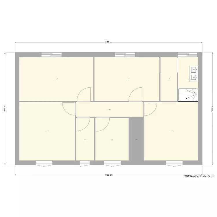 Maison 2 &eacute;tage. Plan de 