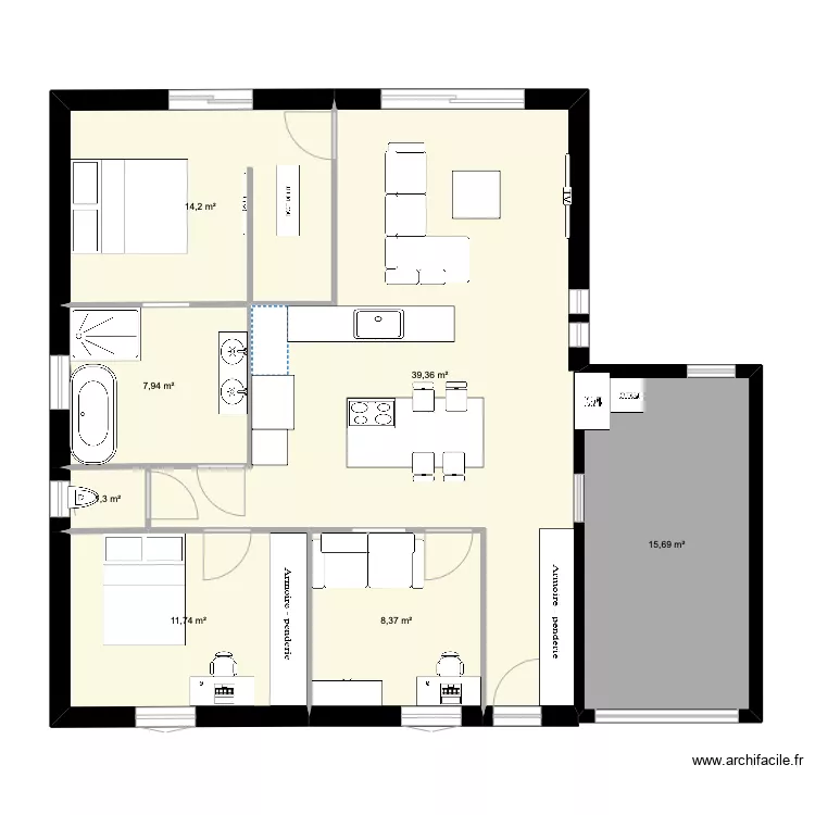 MAISON 2. Plan de 