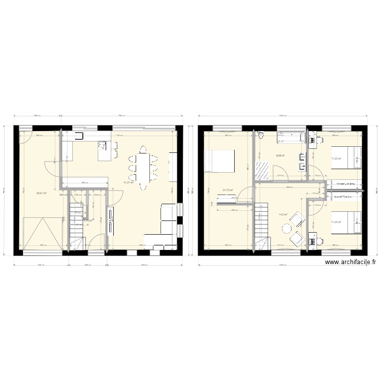 maison 6 inverse2. Plan de 0 pièce et 0 m2