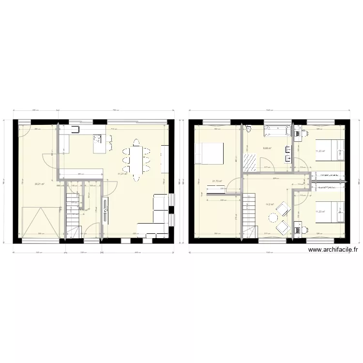 maison 6 inverse2. Plan de 