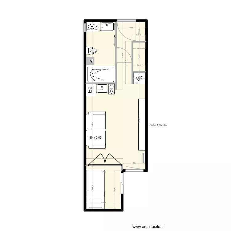 Pharmacie 2. Plan de 4 et 23 m² Pharmacie 2. Plan de 4 et 23 m²