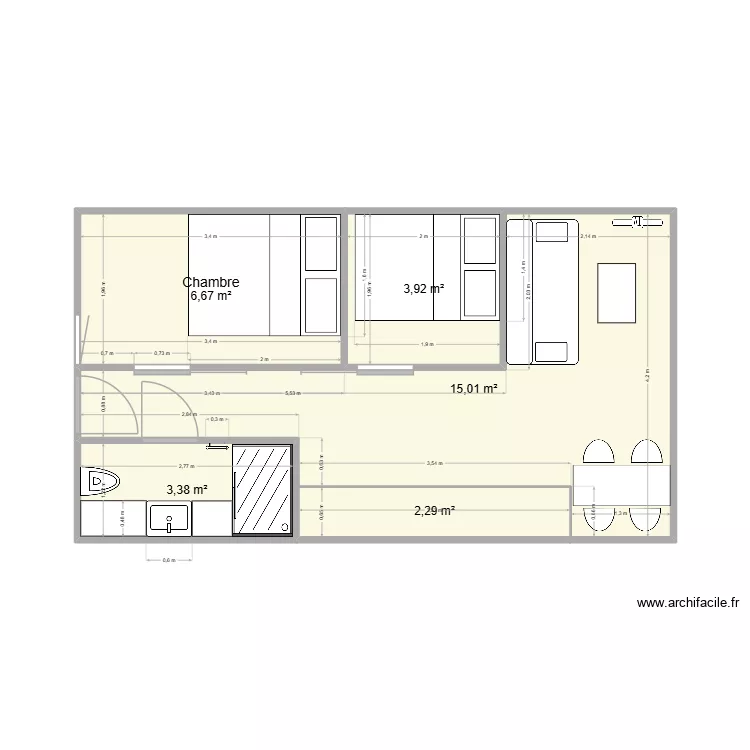 Projet Nauticap. Plan de 5  et 31 m²