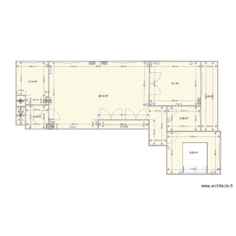 plan précis avec meubles2. Plan de 0 pièce et 0 m2