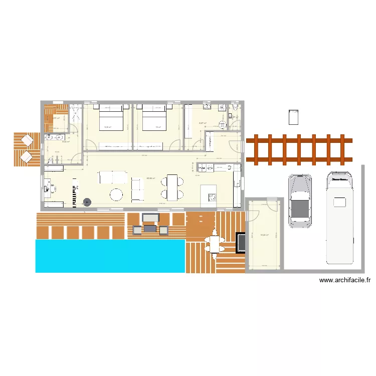 Bungalow entrée Est. Plan de Bungalow entrée Est. Plan de