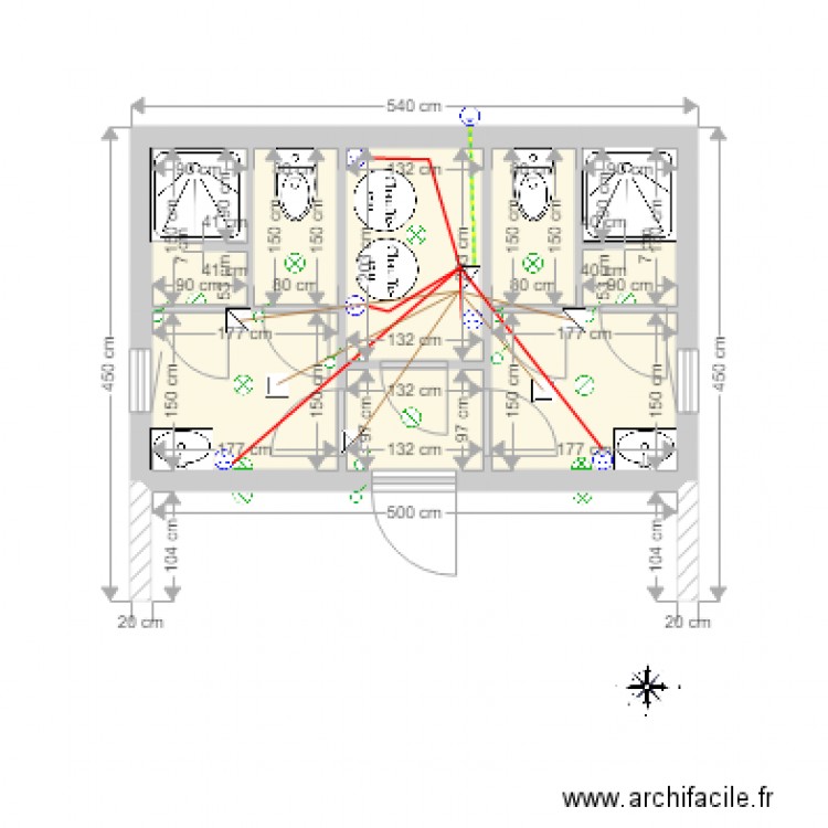 CAjus sanitaires Elec. Plan de 0 pièce et 0 m2