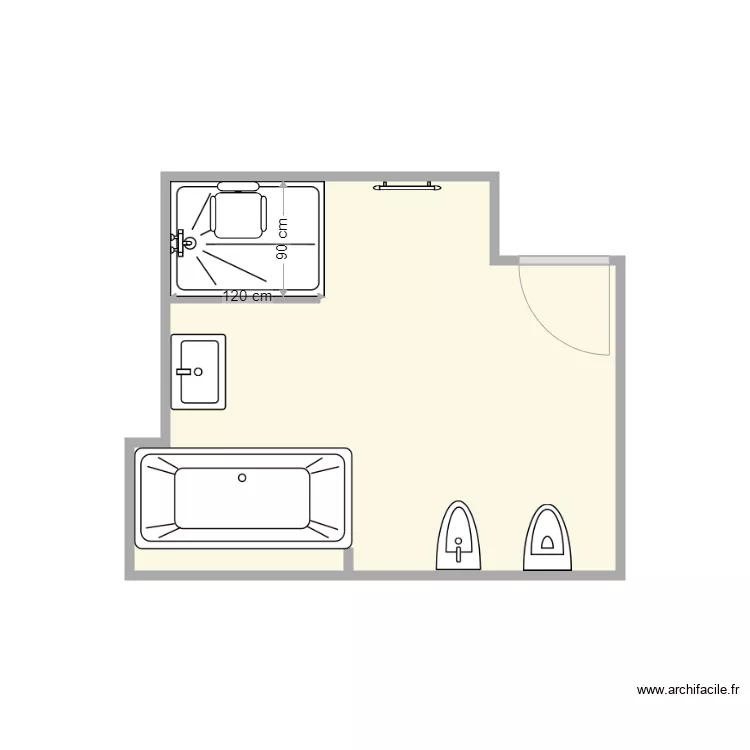 gouret apr&egrave;s travaux. Plan de 