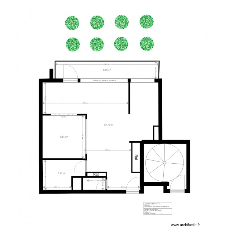 Apt témoin zoning 3. Plan de 0 pièce et 0 m2