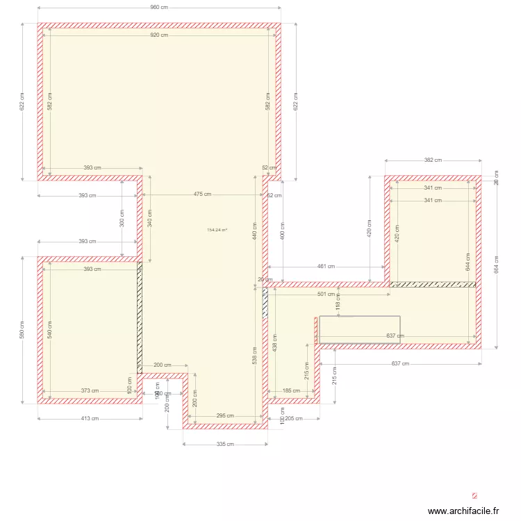 Gueux RDC Ma&ccedil;onnerie. Plan de 