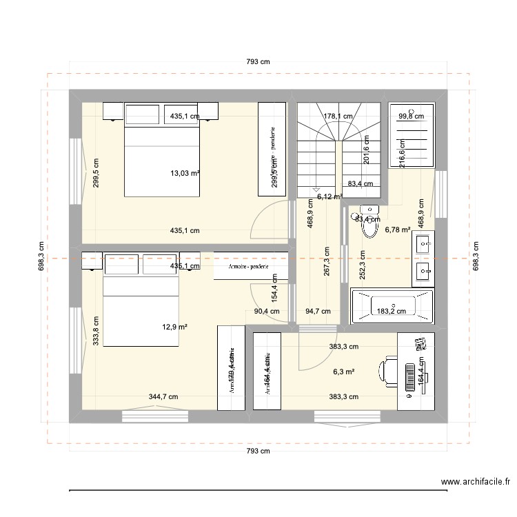 Plan selon étude faisabilité V3.1. Plan de 0 pièce et 0 m2