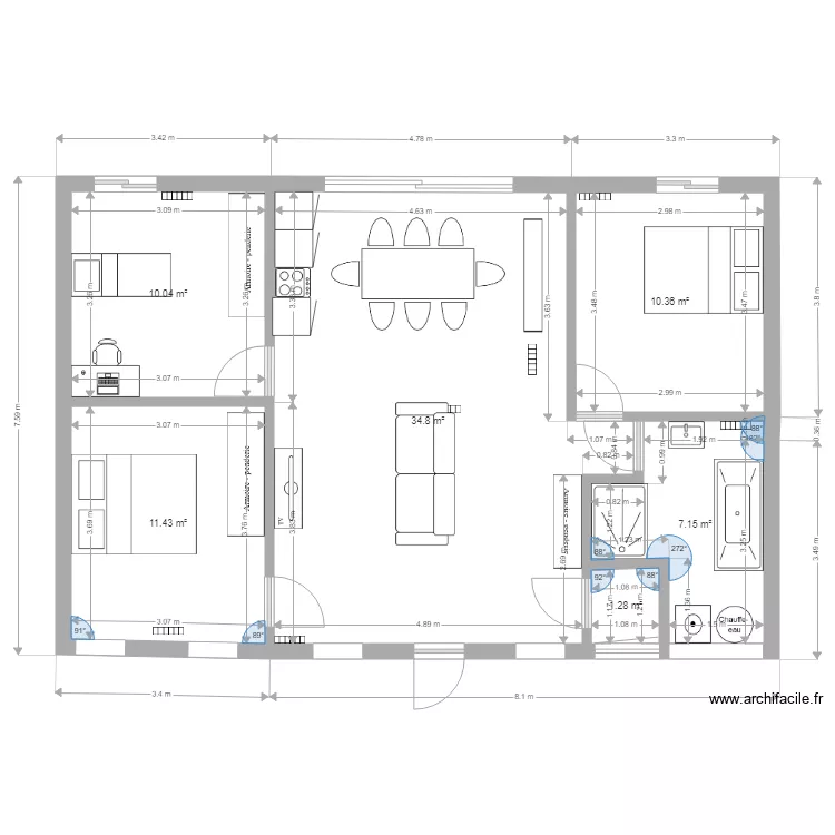 maison 2. Plan de 