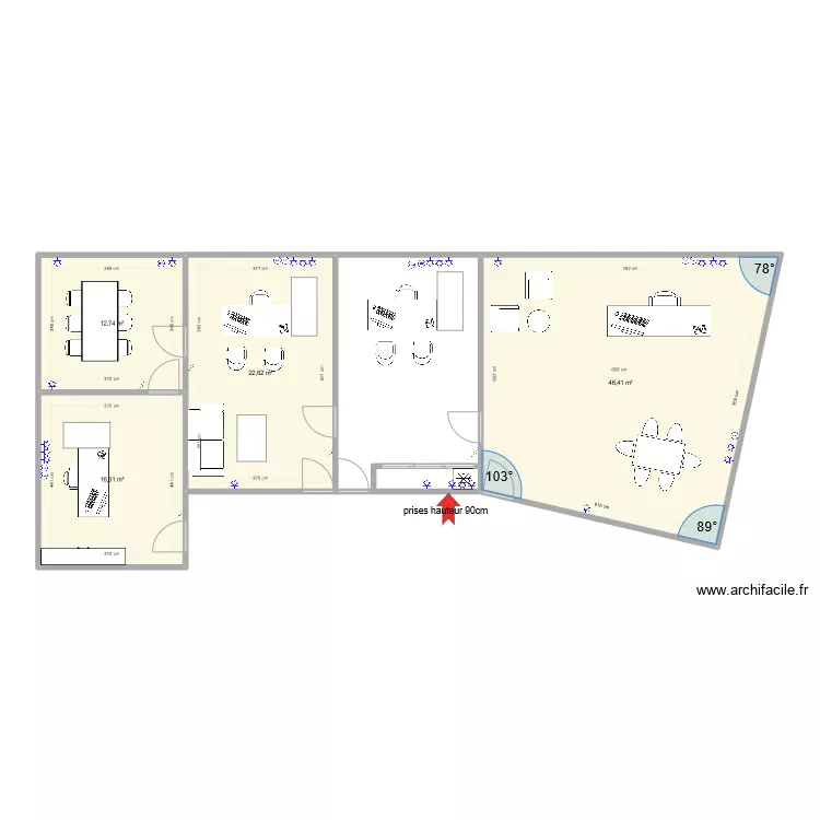 bureaux saint charles. Plan de 