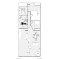 c&ocirc;tes r&eacute;elles (sans placo)  AVEC CLOISON? ET MEUBLE