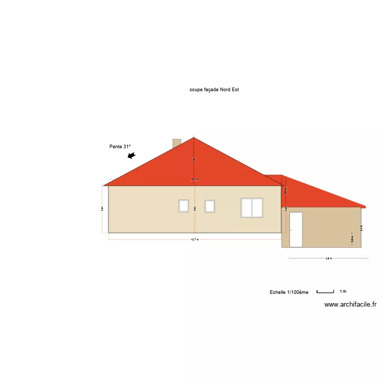 facade Est1. Plan de 