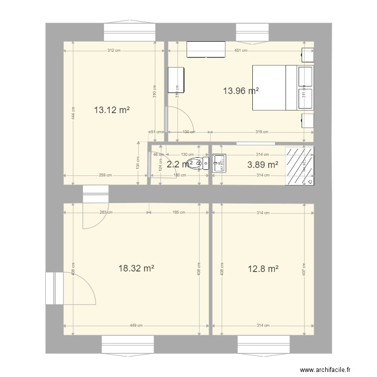 Mas Boisset rdc mamie idée 2. Plan de 0 pièce et 0 m2