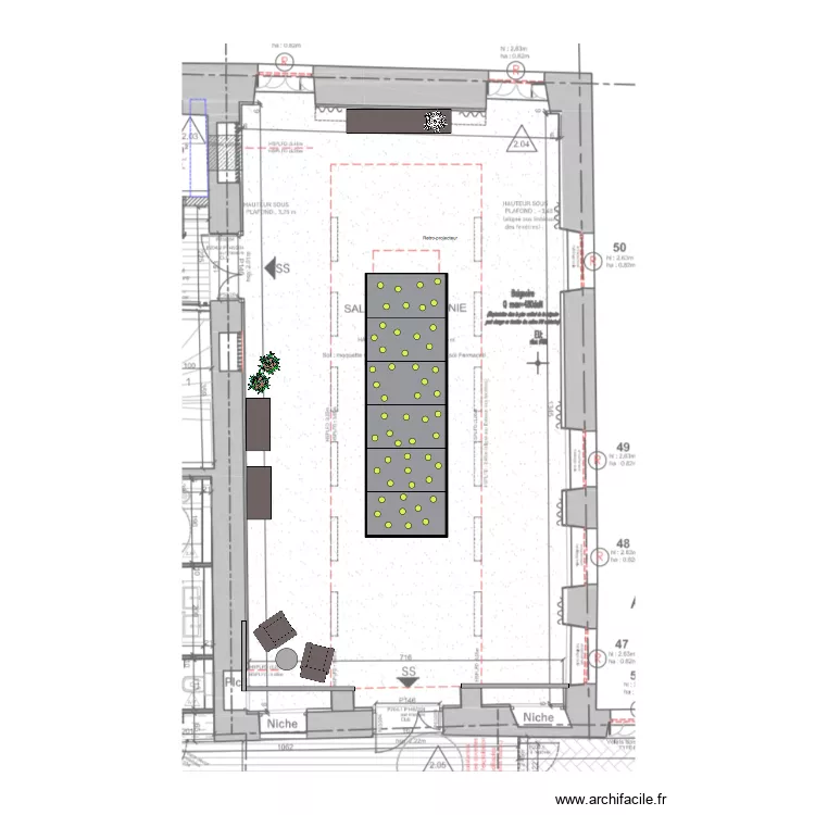 Salle de C&eacute;r&eacute;monie furniture. Plan de 
