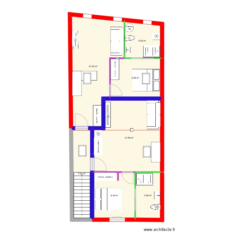 APP R+3 Placo. Plan de 0 pièce et 0 m2
