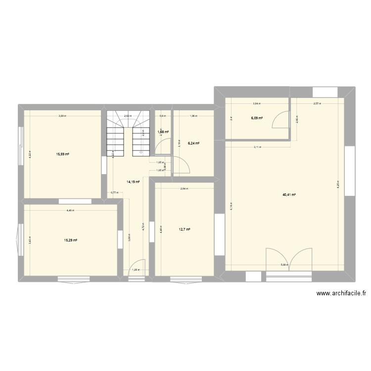 rdc montcet 0. Plan de 10 pièces et 124 m2