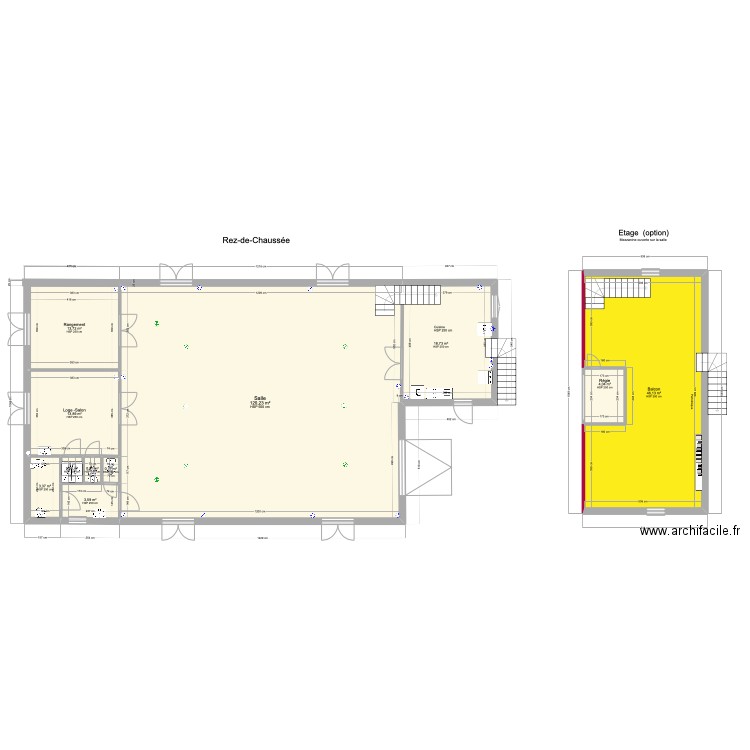 salle répétition vers 5. Plan de 11 pièces et 226 m2