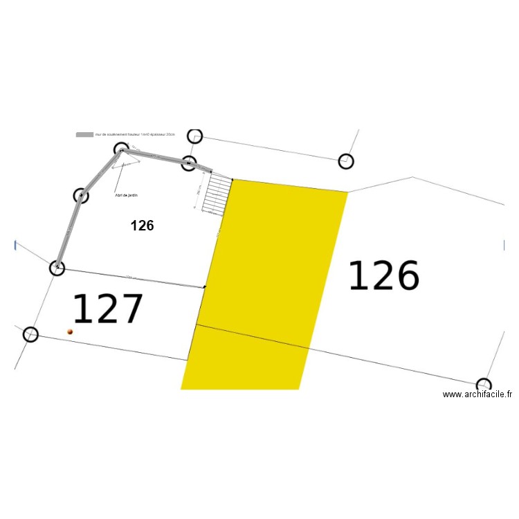 Zanieres gite mur de soutenement. Plan de 0 pièce et 0 m2