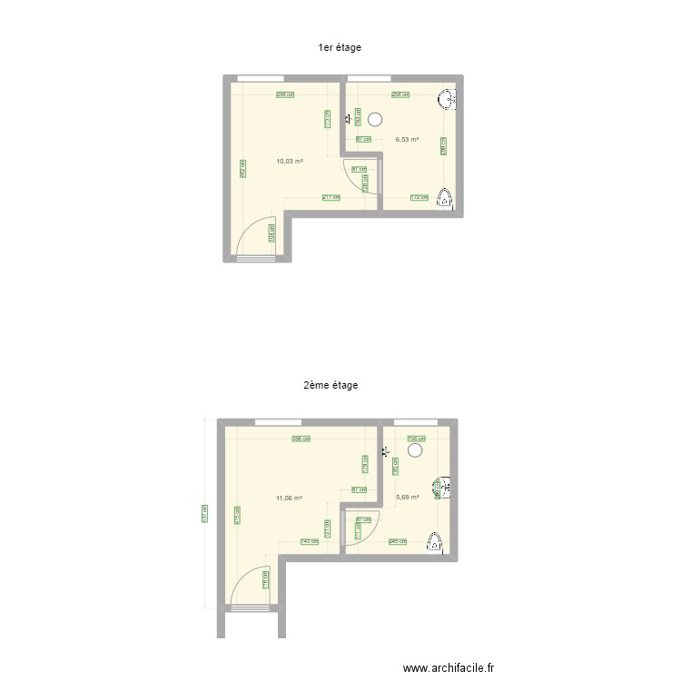 LAM 93. Plan de 4 pièces et 33 m2