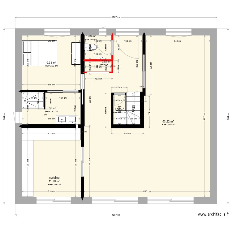 KERJAFFRE RDC 1 futur. Plan de 0 pièce et 0 m2