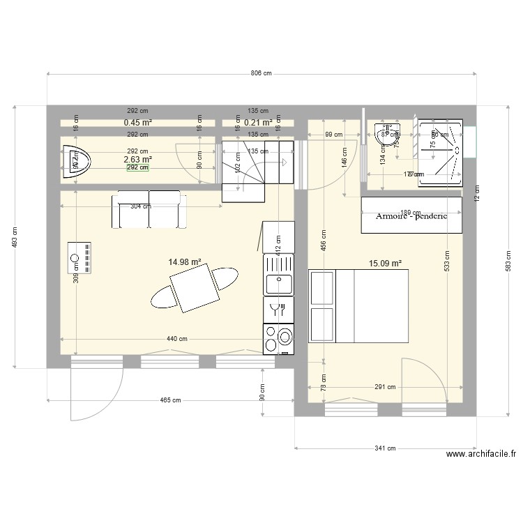 chambre. Plan de 0 pièce et 0 m2