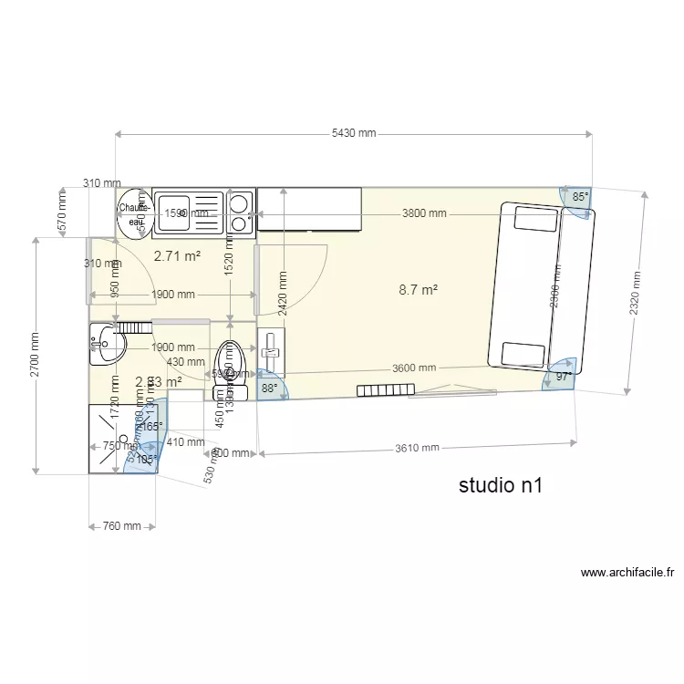 studio n1. Plan de studio n1. Plan de