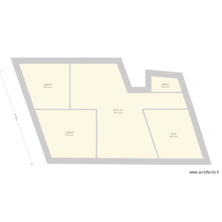 LECOMTE Paulette. Plan de 0 pièce et 0 m2