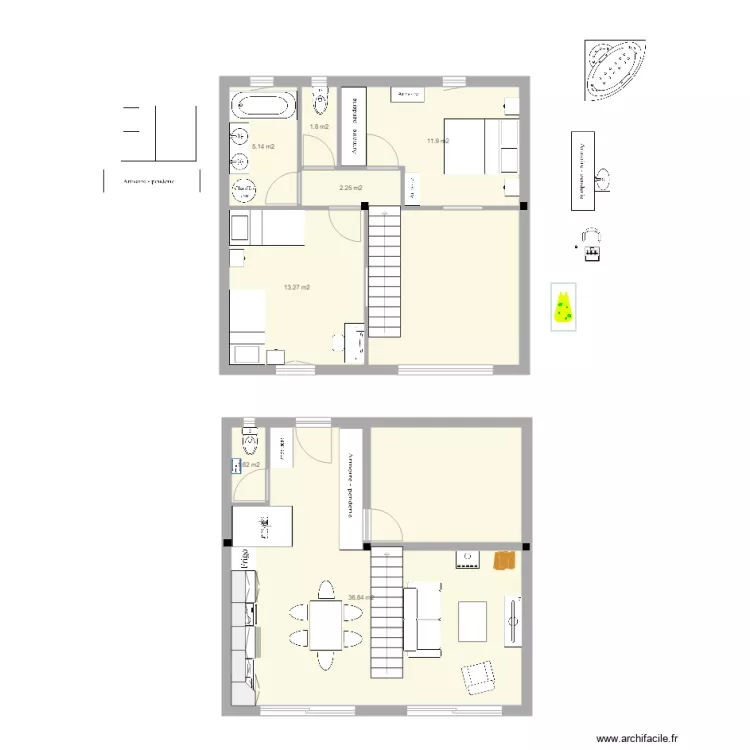 Appart philippe version OK trames 3.5 et 4m. Plan de Appart philippe version OK trames 3.5 et 4m. Plan de