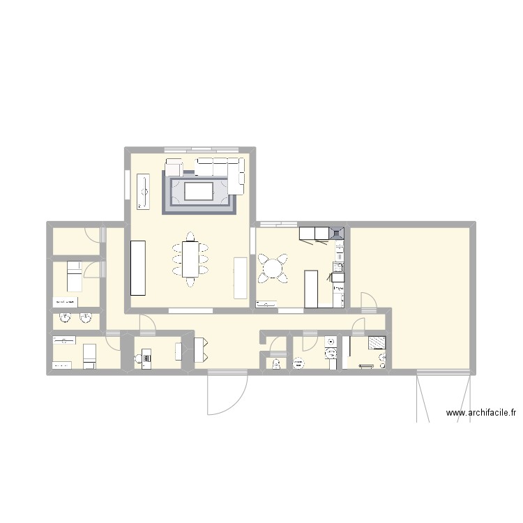 maison p. Plan de 12 pièces et 25 m2