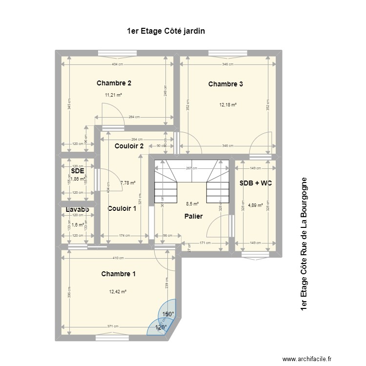 PINASA - 1er Etage. Plan de 8 pièces et 60 m2