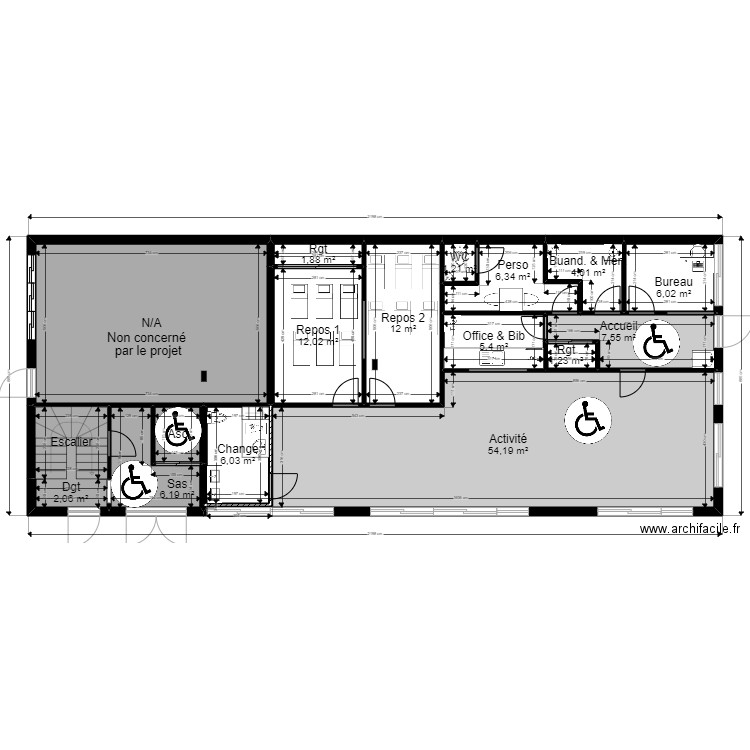 91 Crosne Projet URBA 290822 V ArL. Plan de 32 pièces et 342 m2