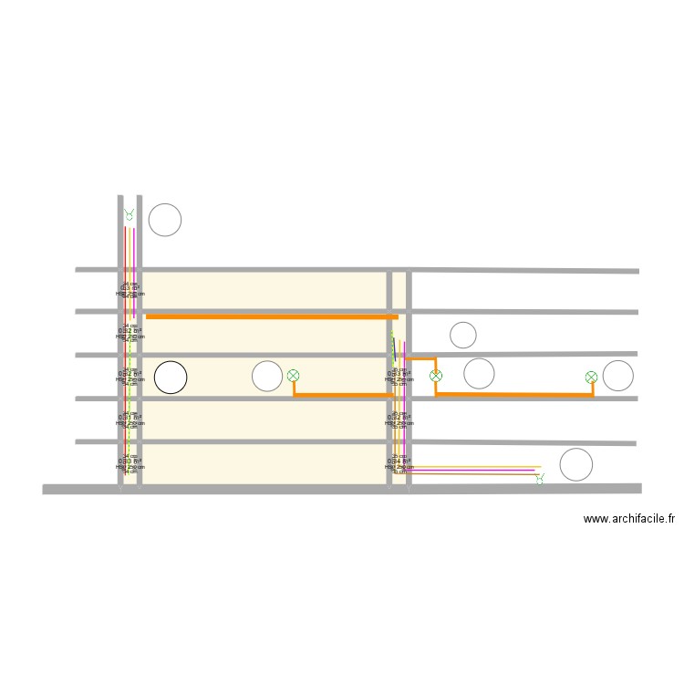 MORNAY Elect entrée N°2. Plan de 15 pièces et 30 m2