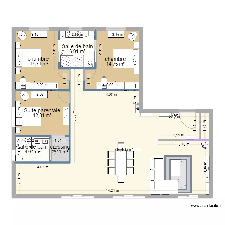 ESSAI. Plan de 7 et 136 m² ESSAI. Plan de 7 et 136 m²