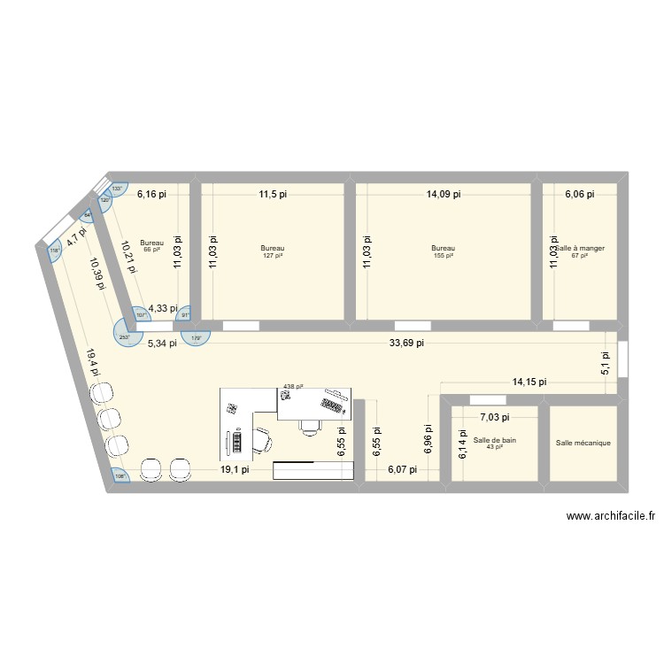 Clinique Innova Soins. Plan de 7 pièces et 86 m2