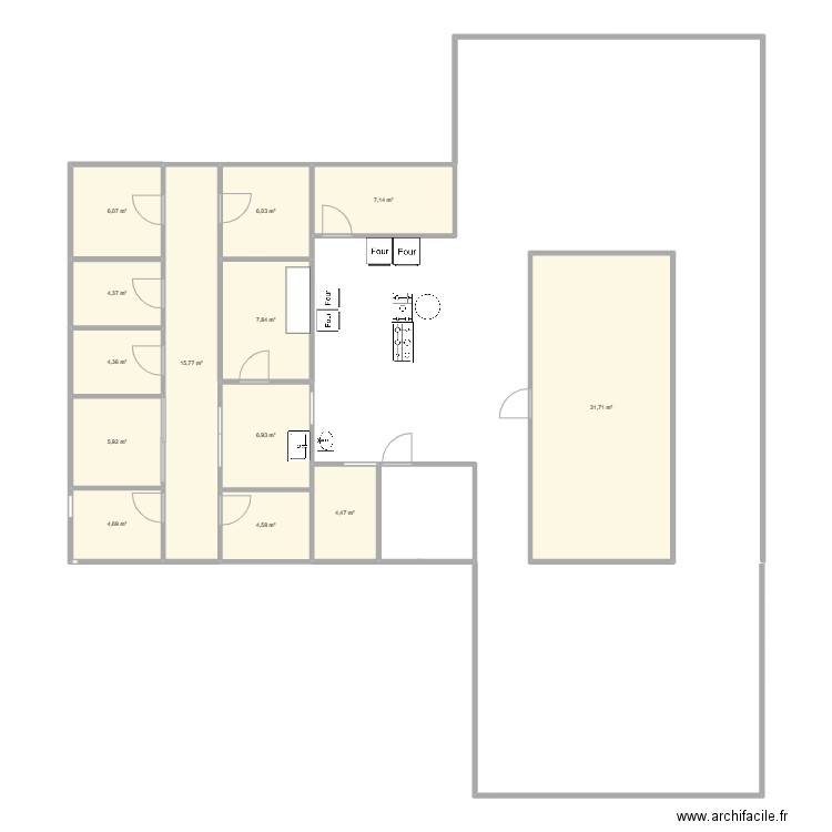 cuisine lycée Aristide Briand . Plan de 0 pièce et 0 m2