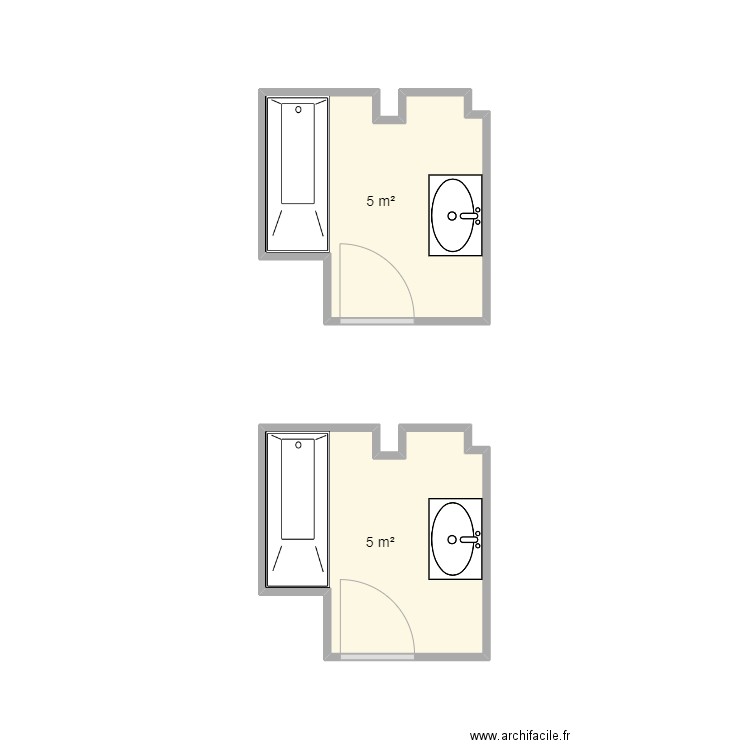 Lallemand. Plan de 2 pièces et 10 m2