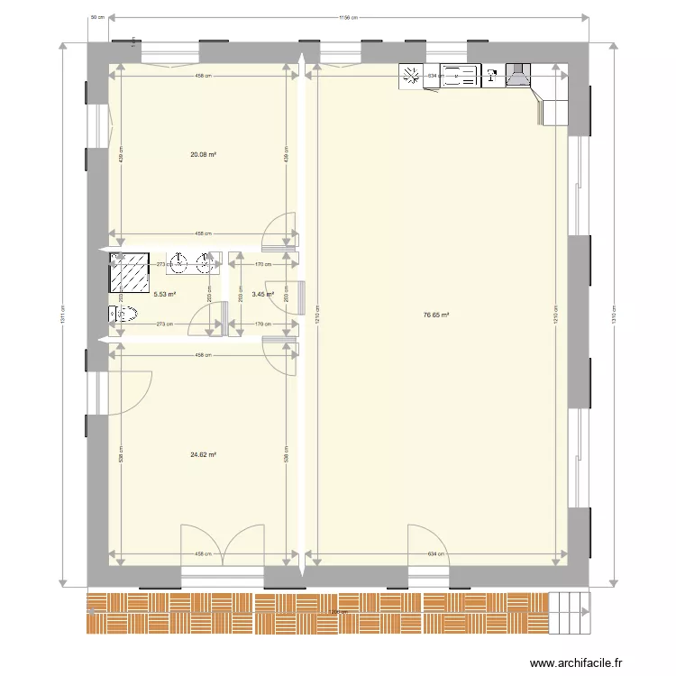 Plan ruine sans terrasse. Plan de Plan ruine sans terrasse. Plan de