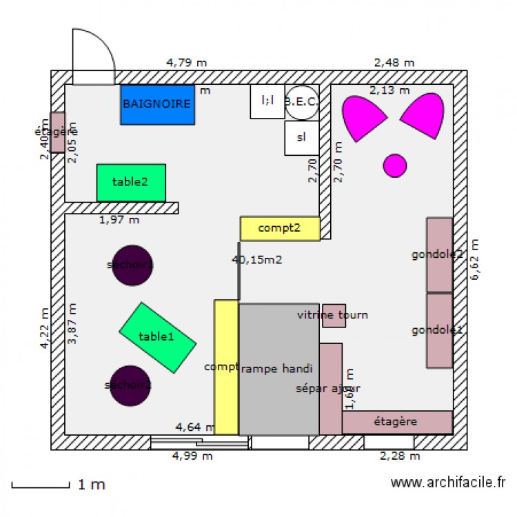 nouveau salon de toilettage 3e. Plan de 0 pièce et 0 m2