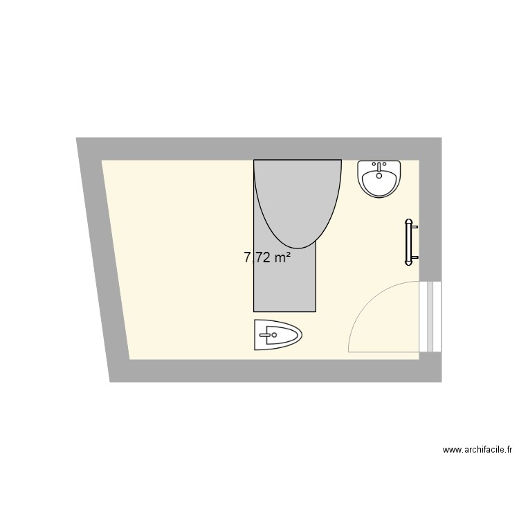 Our bathroom. Plan de 1 pièce et 8 m2