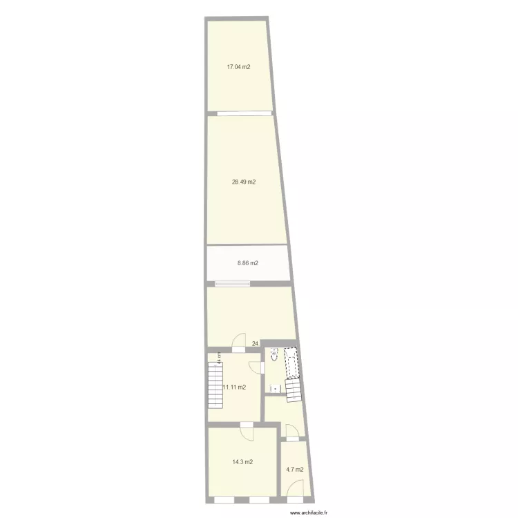 MAIL AVEC JARDIN. Plan de 