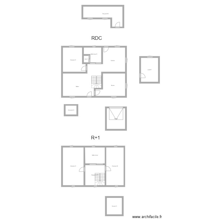 350601276. Plan de 14 pièces et 204 m2