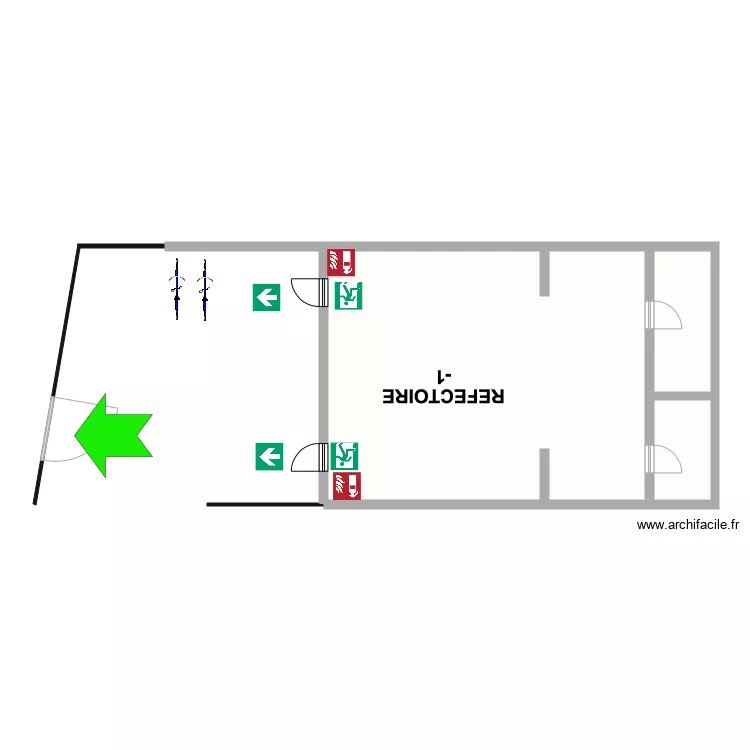Froidchapelle Refectoire. Plan de 