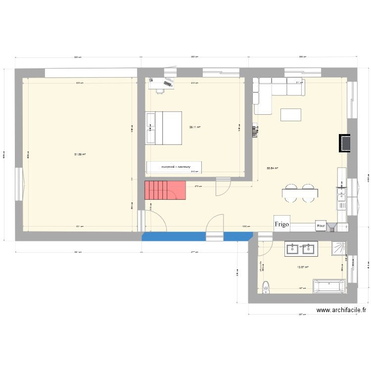 aménagement int. Plan de 0 pièce et 0 m2