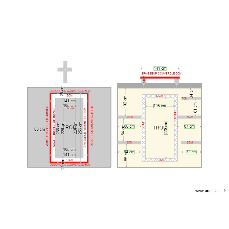 CAVEAU 13. Plan de 5 pièces et 25 m2