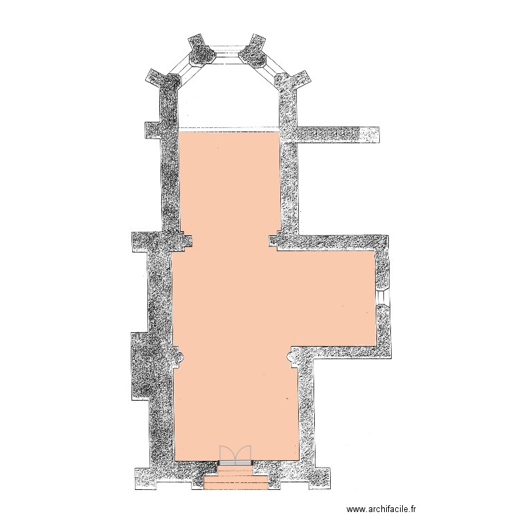 EGLISE ST PHILIBERT INTERIEUR. Plan de 0 pièce et 0 m2