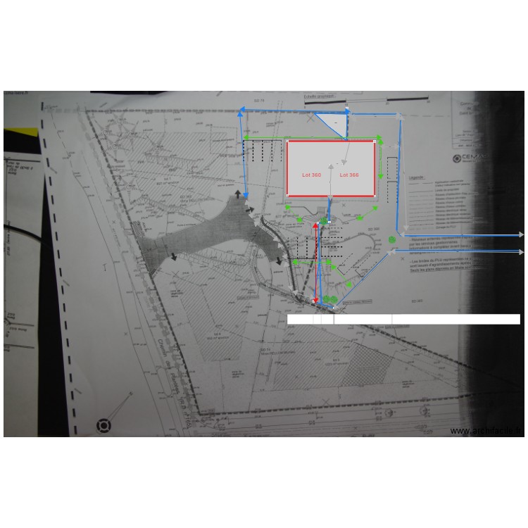 plan bornage lot 366 et 360 dans lotissement ok 3. Plan de 0 pièce et 0 m2