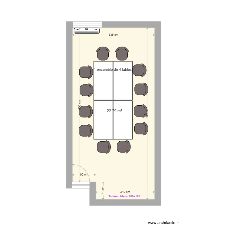 Salle de r&eacute;union 23. Plan de 