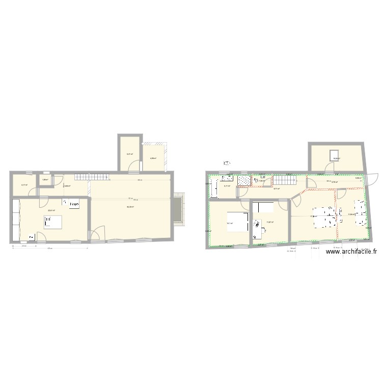 petite maison 3 2 22 étage 1 option 3. Plan de 0 pièce et 0 m2