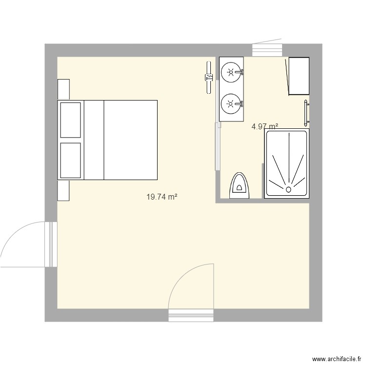 Suite PMR. Plan de 0 pièce et 0 m2